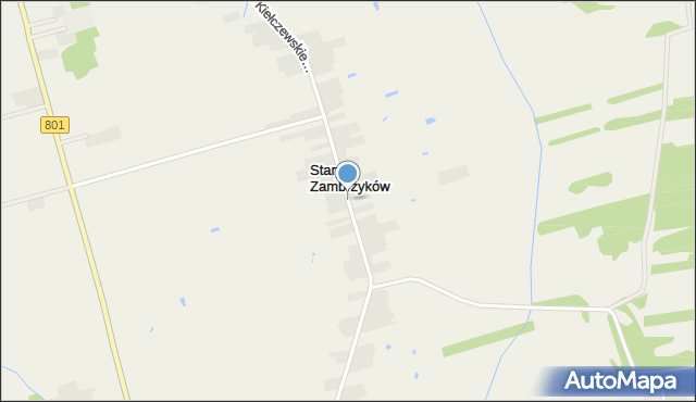 Stary Zambrzyków, Stary Zambrzyków, mapa Stary Zambrzyków