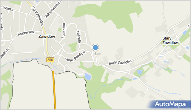 Stary Zawidów, Starozawidowska, mapa Stary Zawidów