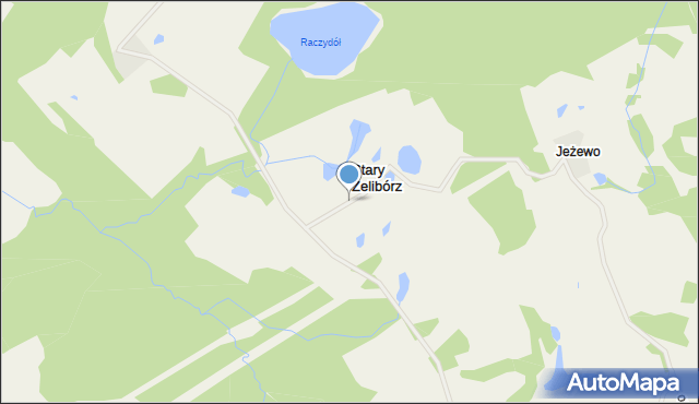 Stary Żelibórz, Stary Żelibórz, mapa Stary Żelibórz