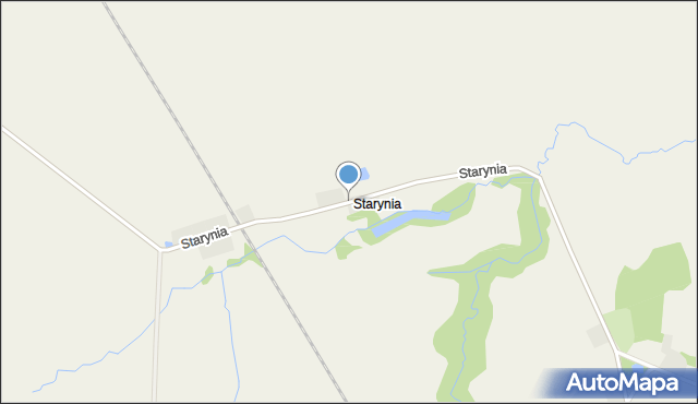 Starynia gmina Korsze, Starynia, mapa Starynia gmina Korsze