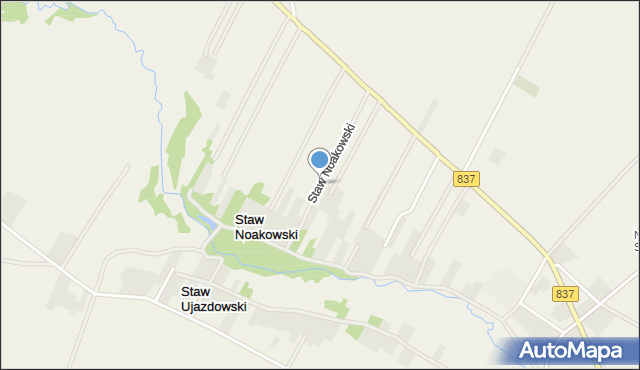 Staw Noakowski, Staw Noakowski, mapa Staw Noakowski