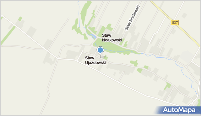 Staw Ujazdowski, Staw Ujazdowski, mapa Staw Ujazdowski