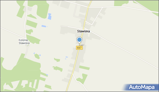 Stawiska gmina Grębków, Stawiska, mapa Stawiska gmina Grębków