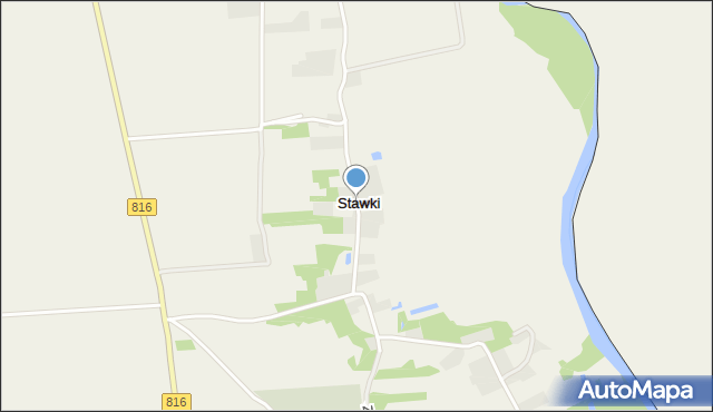 Stawki gmina Włodawa, Stawki, mapa Stawki gmina Włodawa