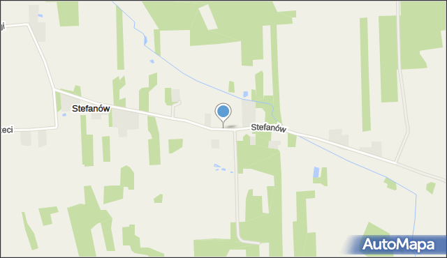 Stefanów gmina Dalików, Stefanów, mapa Stefanów gmina Dalików