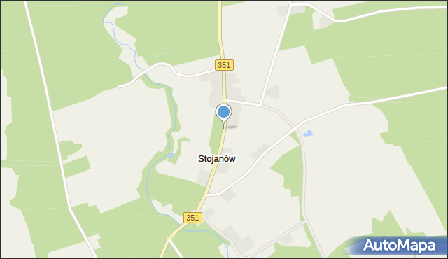 Stojanów gmina Pieńsk, Stojanów, mapa Stojanów gmina Pieńsk