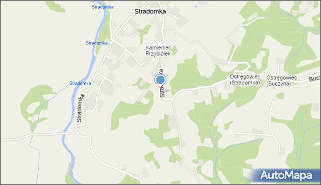 Stradomka, Stradomka, mapa Stradomka