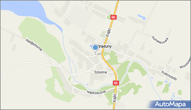 Straduny, Strażacka, mapa Straduny