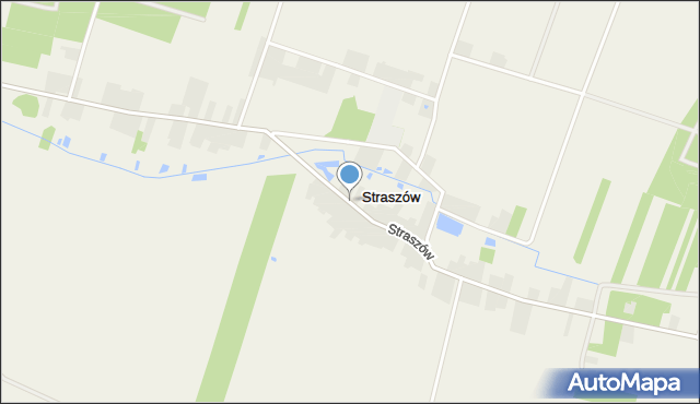 Straszów gmina Rozprza, Straszów, mapa Straszów gmina Rozprza