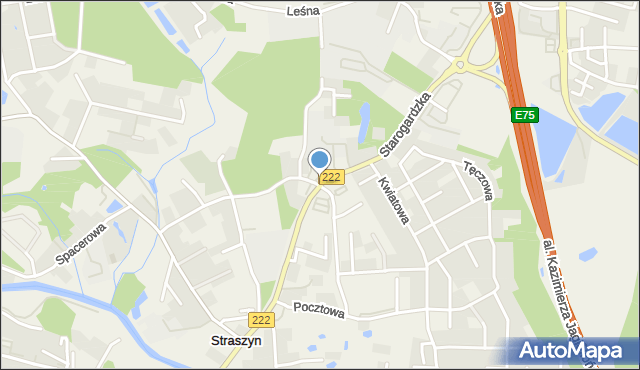 Straszyn, Starogardzka, mapa Straszyn