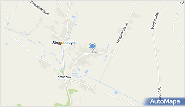 Stręgoborzyce, Stręgoborzyce, mapa Stręgoborzyce