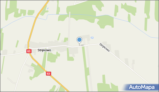 Strękowo, Strękowo, mapa Strękowo