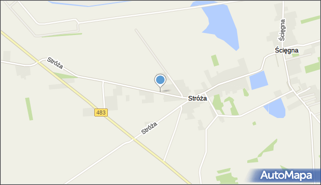 Stróża gmina Rząśnia, Stróża, mapa Stróża gmina Rząśnia