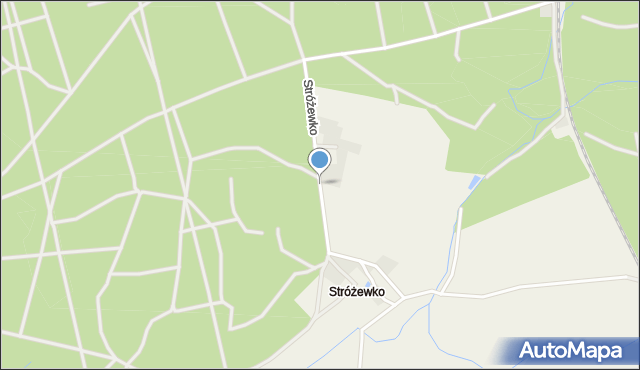 Stróżewko gmina Chodzież, Stróżewko, mapa Stróżewko gmina Chodzież