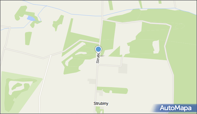 Strubiny gmina Zakroczym, Strubiny, mapa Strubiny gmina Zakroczym