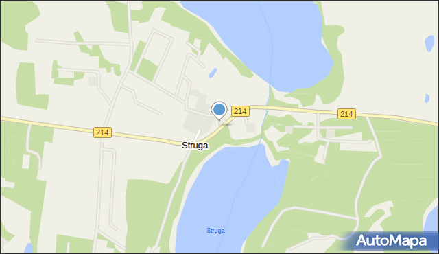 Struga gmina Stara Kiszewa, Struga, mapa Struga gmina Stara Kiszewa