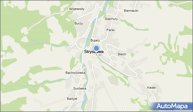 Stryszawa, Stryszawa, mapa Stryszawa