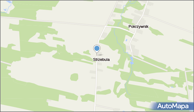 Strzebula, Strzebula, mapa Strzebula