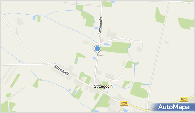 Strzegocin gmina Świercze, Strzegocin, mapa Strzegocin gmina Świercze