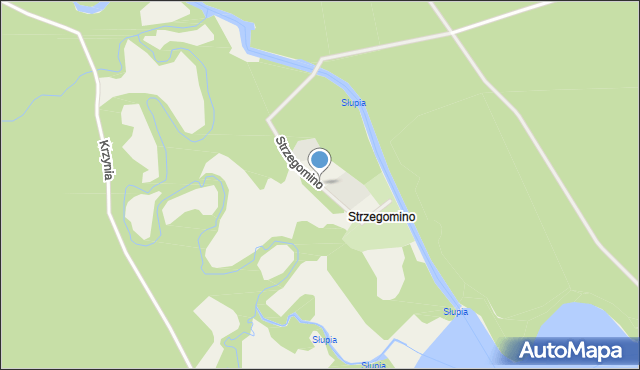 Strzegomino, Strzegomino, mapa Strzegomino