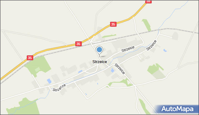 Strzelce gmina Marcinowice, Strzelce, mapa Strzelce gmina Marcinowice