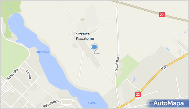 Strzelce Klasztorne, Strzelce Klasztorne, mapa Strzelce Klasztorne