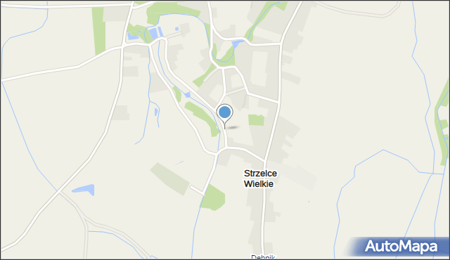 Strzelce Wielkie gmina Szczurowa, Strzelce Wielkie, mapa Strzelce Wielkie gmina Szczurowa