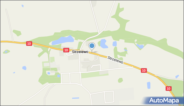 Strzelewo gmina Sicienko, Strzelewo, mapa Strzelewo gmina Sicienko