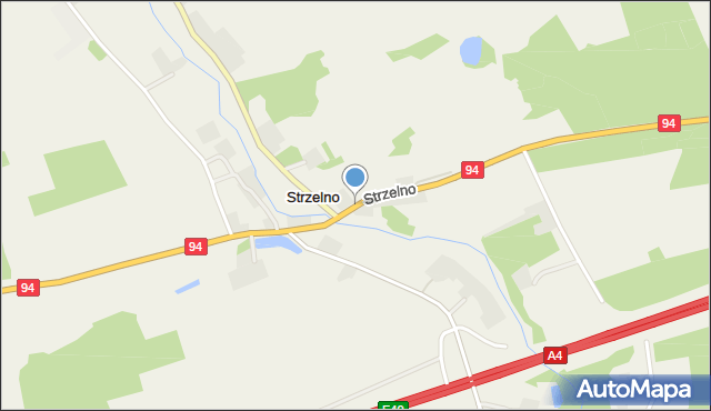 Strzelno gmina Pieńsk, Strzelno, mapa Strzelno gmina Pieńsk