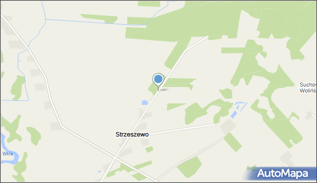 Strzeszewo gmina Glinojeck, Strzeszewo, mapa Strzeszewo gmina Glinojeck