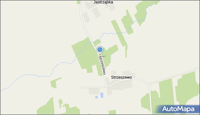 Strzeszewo gmina Śniadowo, Strzeszewo, mapa Strzeszewo gmina Śniadowo