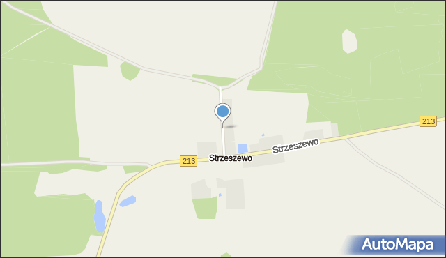 Strzeszewo gmina Wicko, Strzeszewo, mapa Strzeszewo gmina Wicko