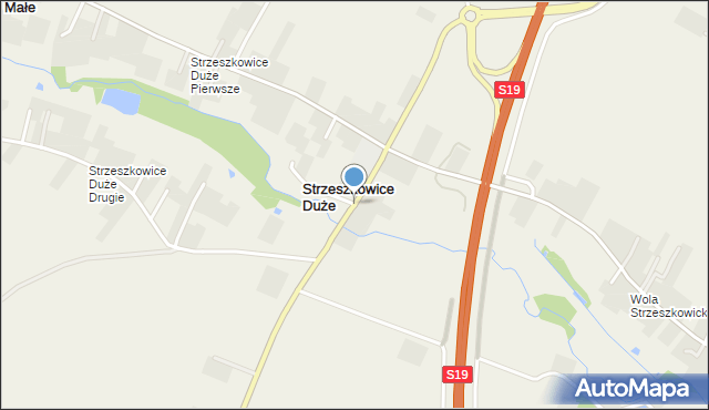 Strzeszkowice Duże, Strzeszkowice Duże, mapa Strzeszkowice Duże