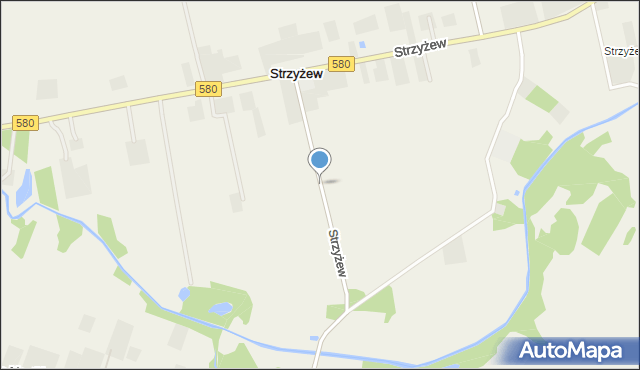 Strzyżew gmina Kampinos, Strzyżew, mapa Strzyżew gmina Kampinos