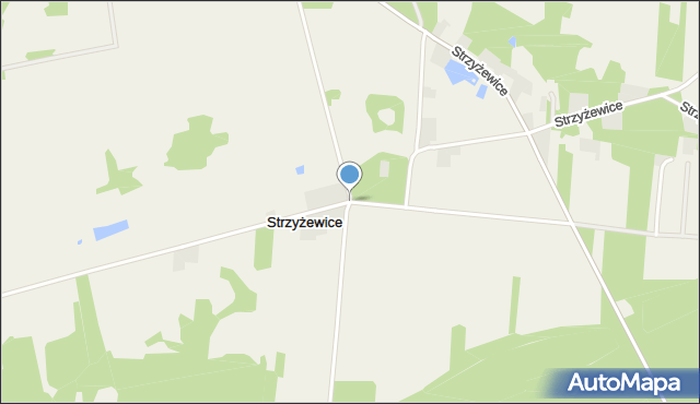 Strzyżewice gmina Kluki, Strzyżewice, mapa Strzyżewice gmina Kluki