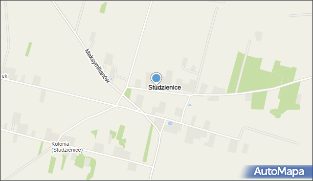 Studzienice gmina Przytyk, Studzienice, mapa Studzienice gmina Przytyk