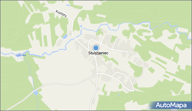 Studzieniec gmina Pysznica, Studzieniec, mapa Studzieniec gmina Pysznica