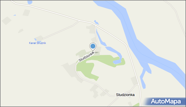 Studzionka gmina Krzeszyce, Studzionka, mapa Studzionka gmina Krzeszyce