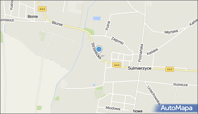 Sulmierzyce powiat krotoszyński, Strzelecka, mapa Sulmierzyce powiat krotoszyński