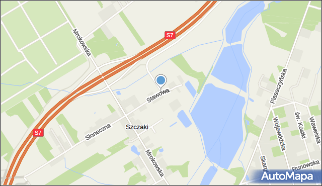 Szczaki, Stawowa, mapa Szczaki