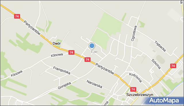 Szczebrzeszyn, Studzienna, mapa Szczebrzeszyn