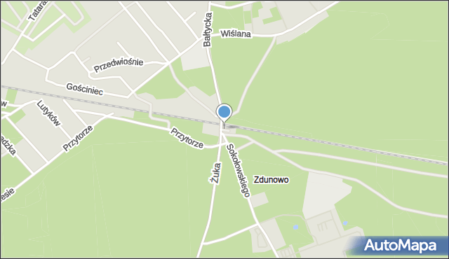 Szczecin, Stacja PKP Zdunowo, mapa Szczecina