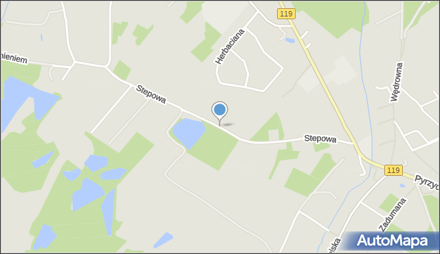 Szczecin, Stepowa, mapa Szczecina