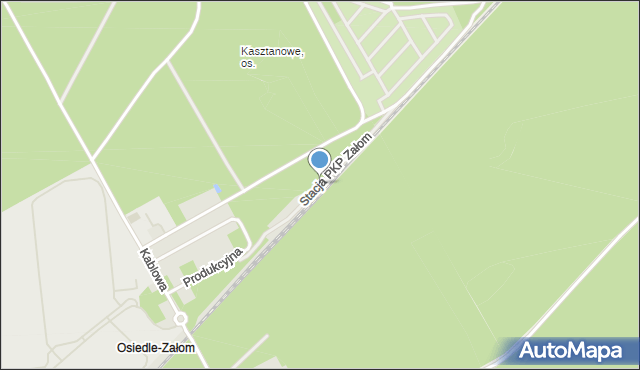Szczecin, Stacja PKP Załom, mapa Szczecina