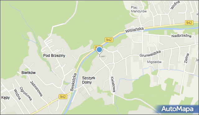 Szczyrk, Stokrotek, mapa Szczyrk