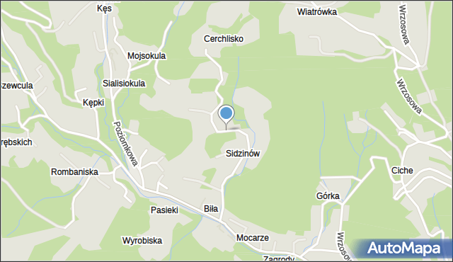 Szczyrk, Stroma, mapa Szczyrk