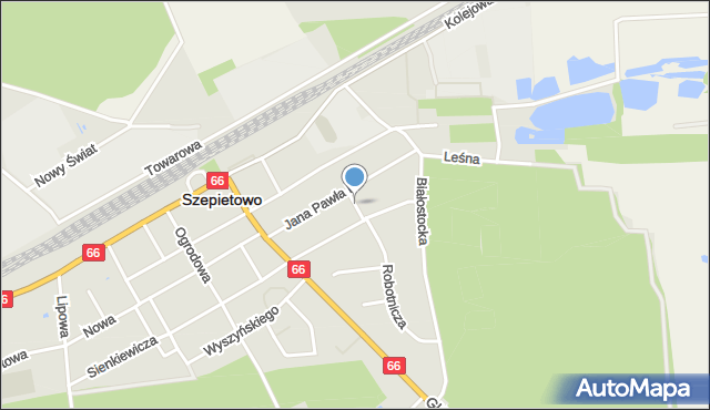 Szepietowo, Strażacka, mapa Szepietowo