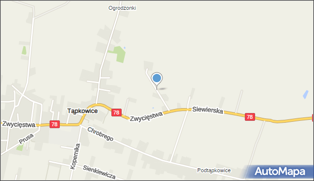 Tąpkowice, Stokrotek, mapa Tąpkowice