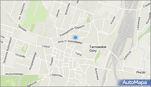 Tarnowskie Góry, Strzelecka, mapa Tarnowskie Góry