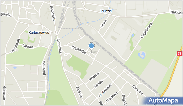 Tarnowskie Góry, Stroma, mapa Tarnowskie Góry